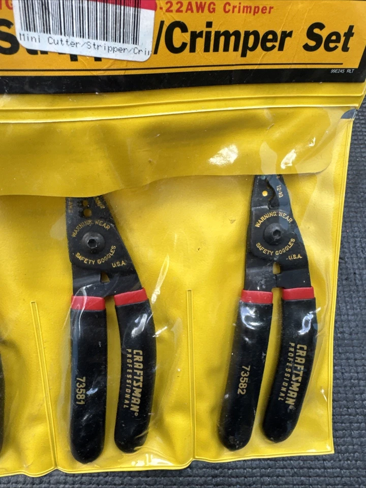 Sears Craftsman EE. UU. Nos 3 piezas Mini Cortador Pelador Crimpadora Set 73579 Profesional  Foto 3 de 4