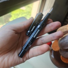Octagonal Metal Fountain Pen: #5 F/M/Stub Nib - Converter Writing Pen