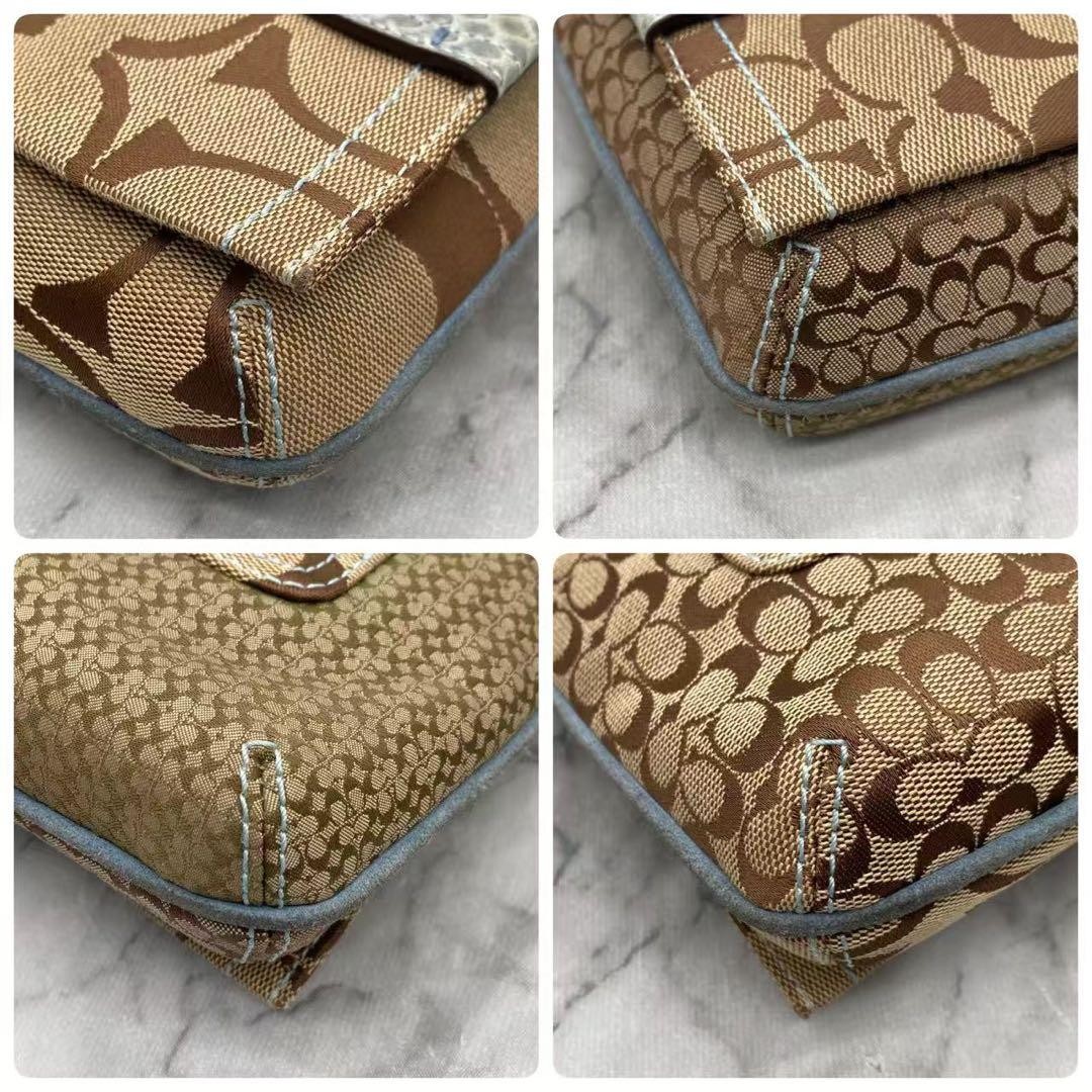 COACH Leather Patchwork Python Shoulder Crossbody… - image 15