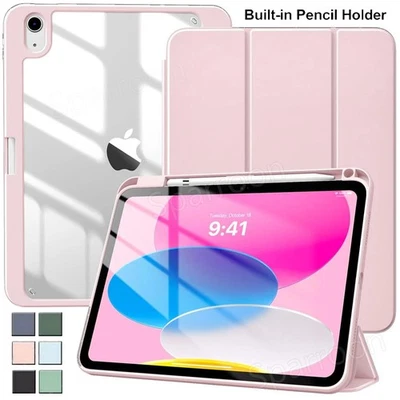 SPARROON For iPad A16 11th Generation 11" 2025 Case Clear Back Cover With Pencil Holder