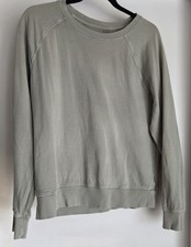 Athleta Women's Pullover Sweatshirt Size S Long Sleeve Green Cotton Blend Cozy