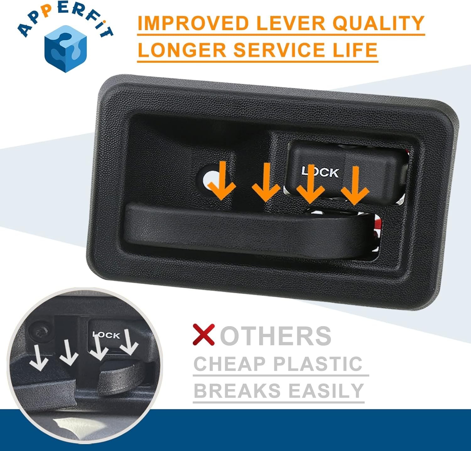 Exterior & Interior Door Handles W/Keepers - Jeep Wrangler YJ TJ 1991-2002 thumbnail 7