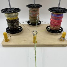Multi - Spindle Desktop Yarn Spool Stand for Plying for Handcraft DIY, Knitting