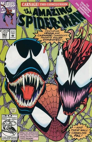 Amazing Spider-Man, The #363 VF/NM; Marvel | Carnage - Venom - w/Bag+Board
