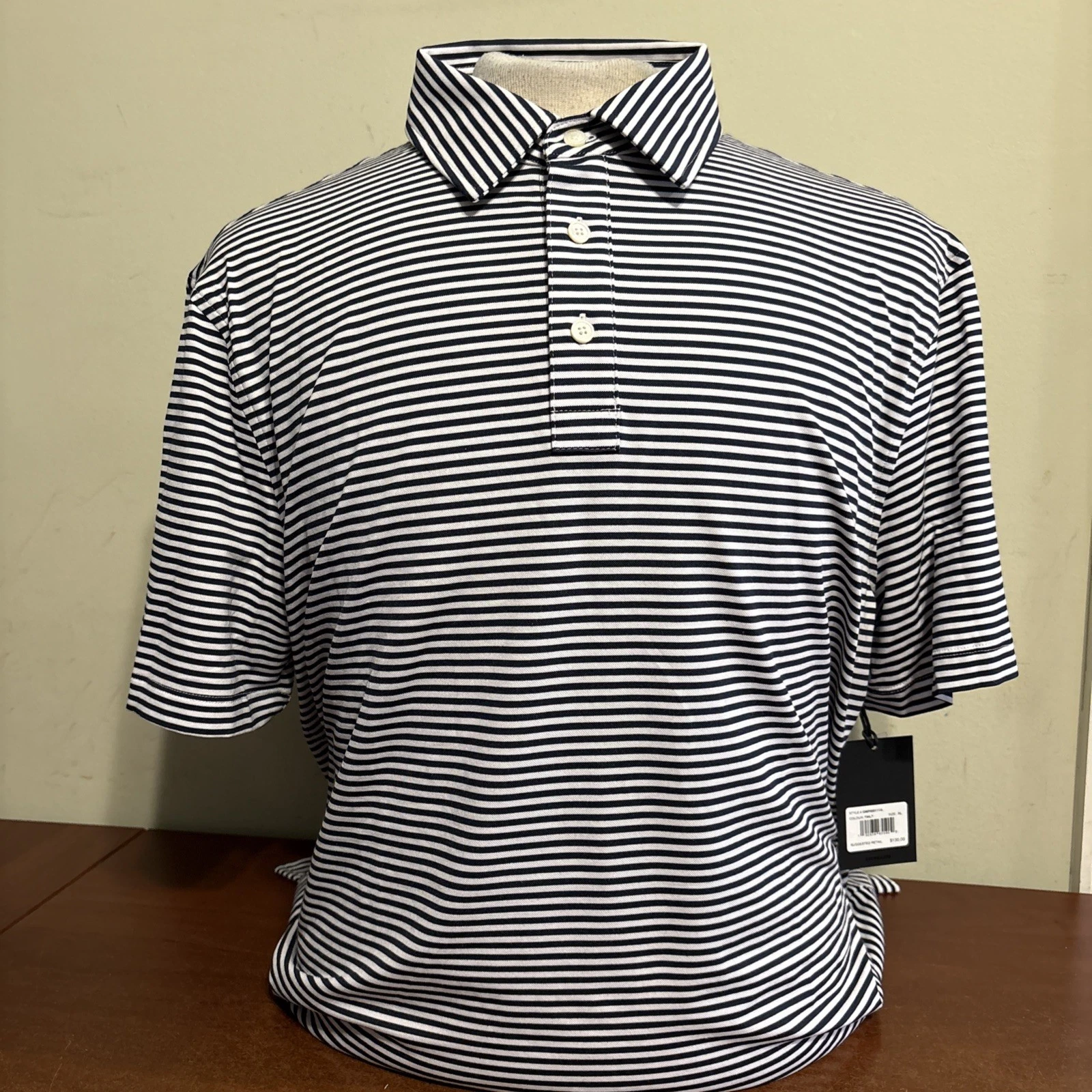 G/Fore All Play Knit Twilight Stripe Mens Large or XL Golf Polo Shirt New NWT