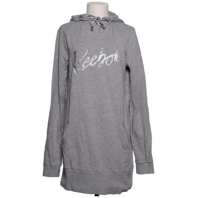 Reebok, Kapuzenkleid, Größe: L, Grau, Baumwolle/Elasthan, Print, Damen #KEg