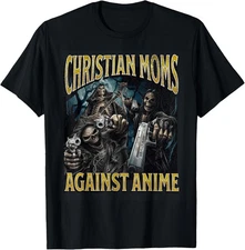Christian Moms Against Anime Funny Hard Skeleton Meme T-Shirt