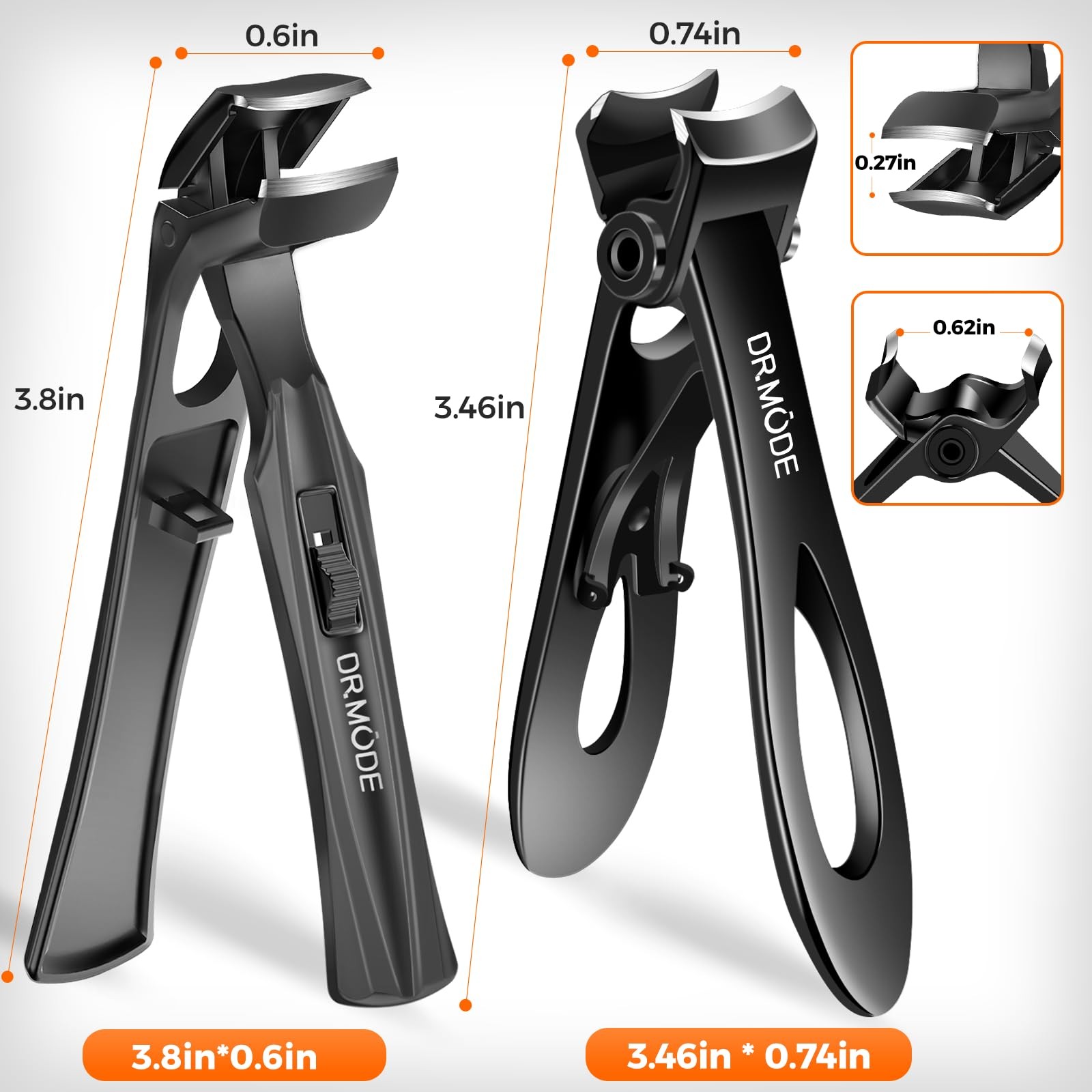 Toenail Clippers for Thick Toenails for Seniors, Angled Head Long Handled Toe...