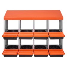 Uimoso 2-Tier Chicken Nesting Box with 8 Compartments for Egg Collection