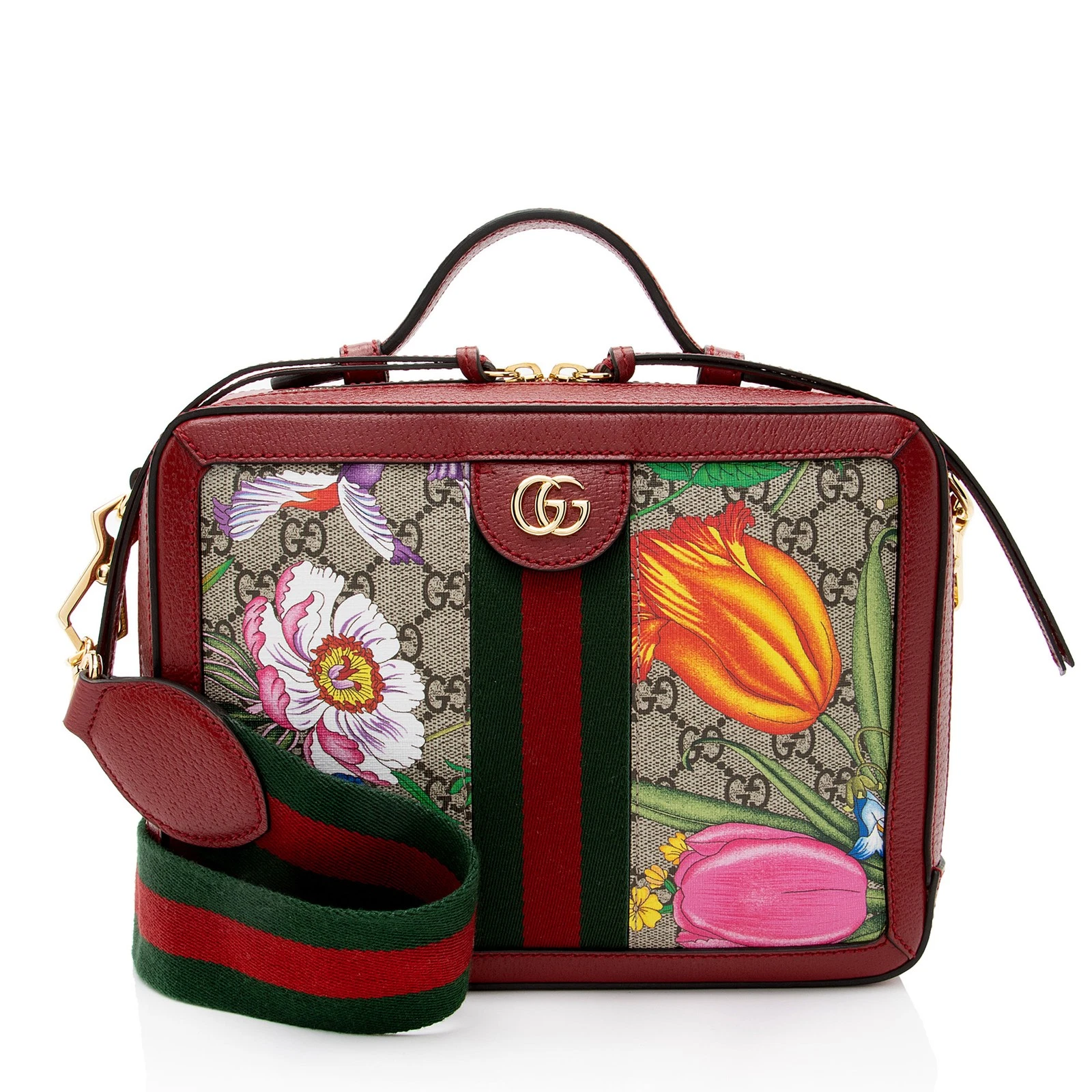 Gucci GG Supreme Flora Ophidia piccolo manico superiore
