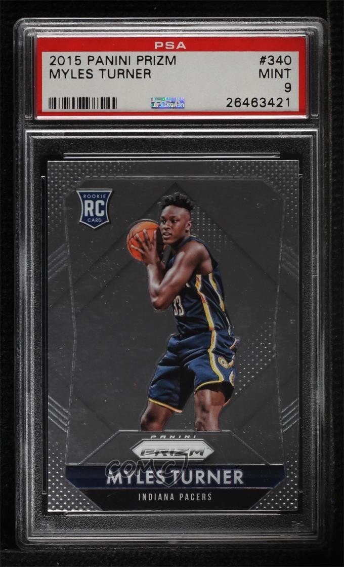 2015-16 Panini Prizm Rookies Myles Turner #340 PSA 9 MINT 2u3
