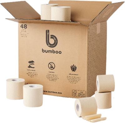#ad Bamboo Toilet Roll 48 Pack Unbleached Toilet Paper 3 Ply 300 Sheets Eco Toi $142.65