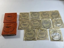 Gibson Steel String Mona Guitar strings & 2 Boxes 1950's Never Used Lot Of 11