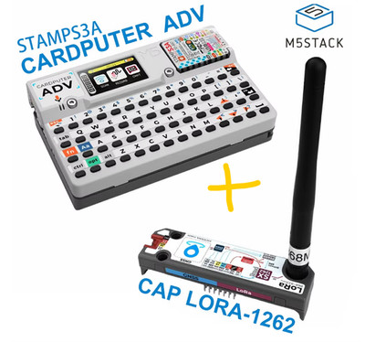M5Stack StampS3A Cardputer ADV + Cap LoRa-1262   ESP32-S3 Portable Dev Kit Bundl