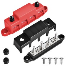 Power Distribution Block Bus Bar 250A 12V 4 x 3/8" Studs