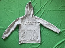Russell Athletic Graphic Logo Hoodie Sweatshirt Gray Kids Size M 10/12 