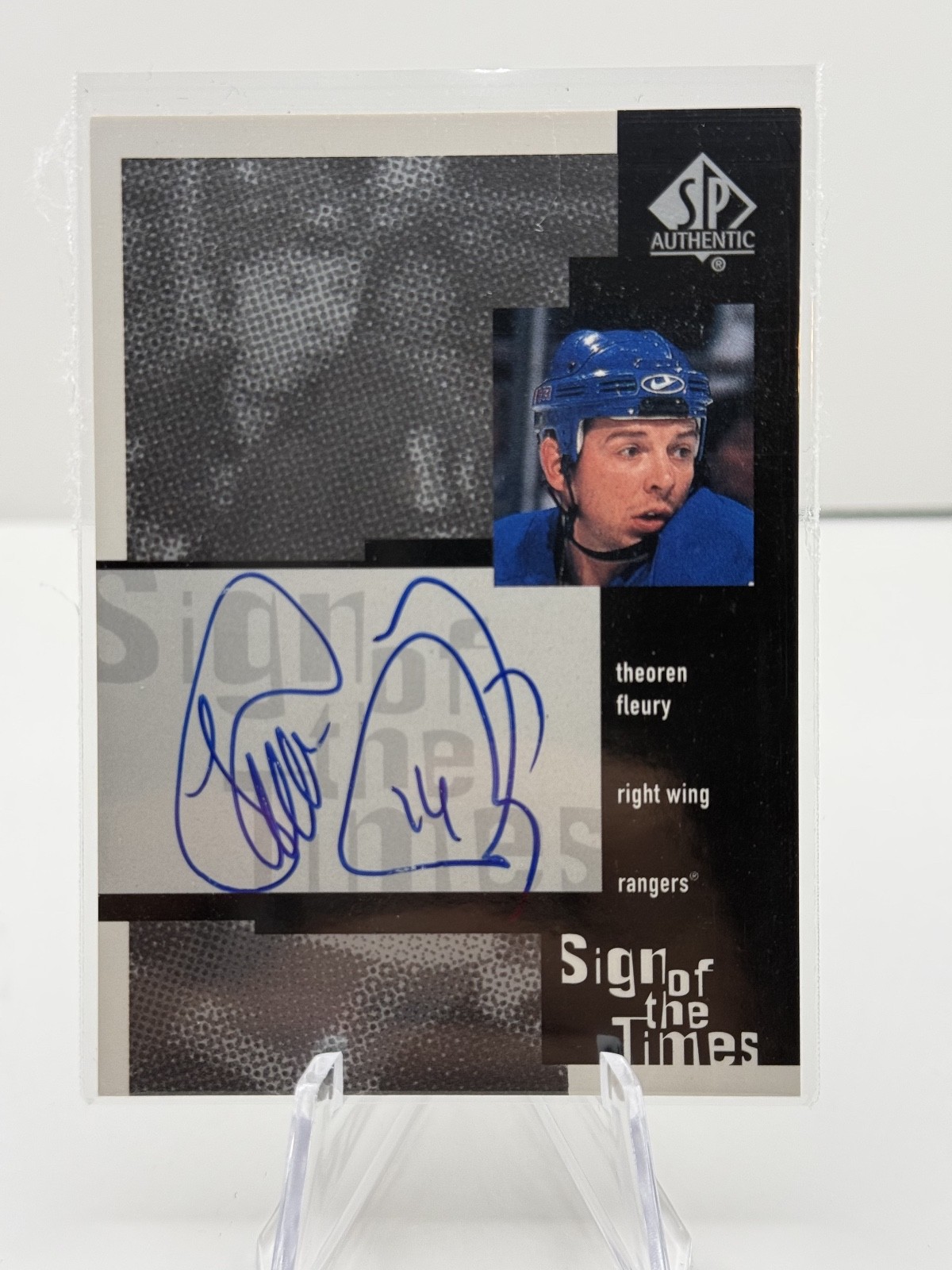 1999-00 SP Authentic - Sign of the Times Theoren Fleury #TF (AU)