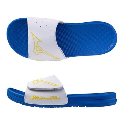 MIZUNO PRO SLIDE 2 SANDALEN Recovery Slides 11GJ250114 Weiß/Gelb/Blau E 2025SS