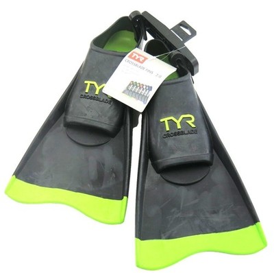 TYR Crossblade Swimming Fins 2.0 Green XS (Men 3-5 / Women 4.5-6.5) Adult Unisex