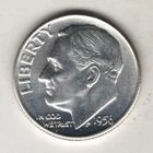 1956-P ROOSEVELT UNCIRCULATED DIME 10¢ PHILADELPHIA 90% SILVER COIN US MINT