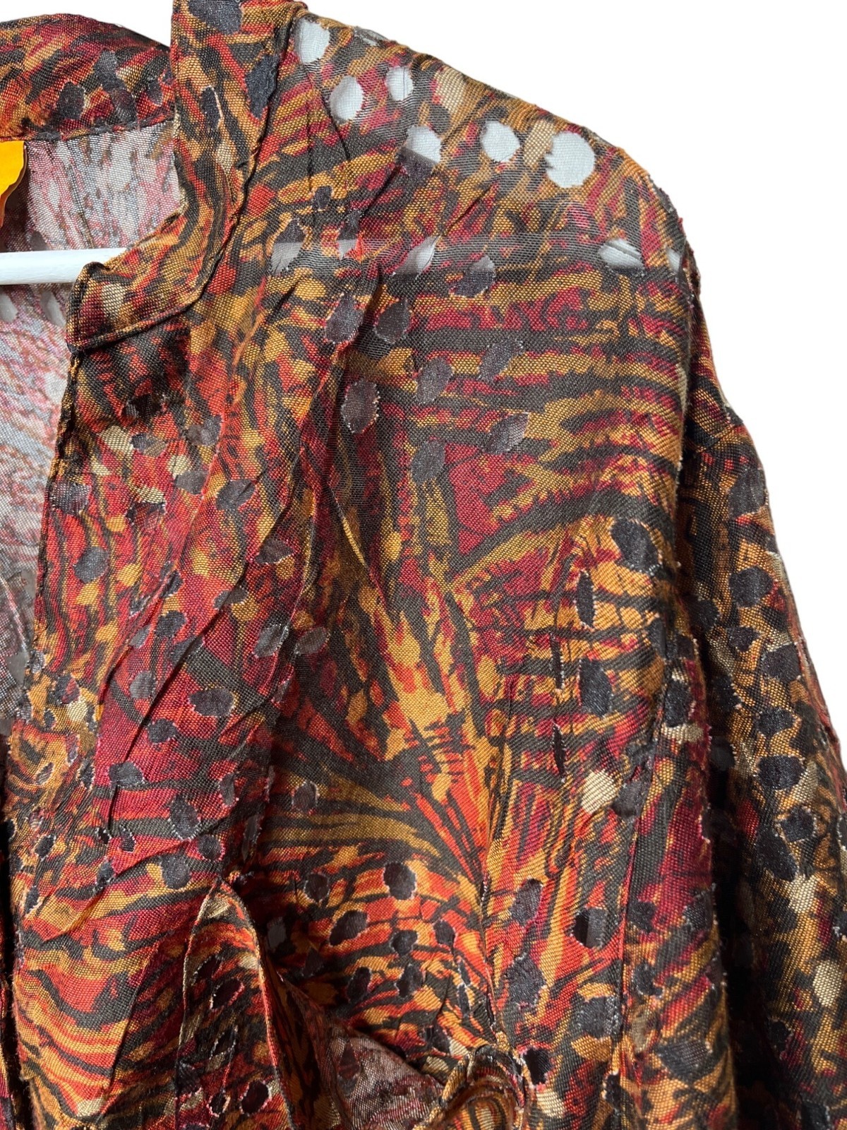 Ruby Rd Womens Plus Size 22W Sheer Button Down Or… - image 6
