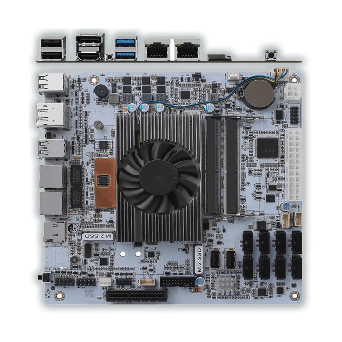 Mini-ITX Motherboard with Quad-Core 8-Thread Low Power CPU, Dual