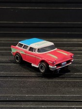 TOMY Aurora AFX TOMY SLOT CAR 57 Chevy Nomad Slot Car Pink White Tested HTF ZZ