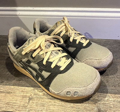 ASICS GEL-Lyte III Gray/Black/Tan Colorblock Low Top Leather Sneaker 1203A122