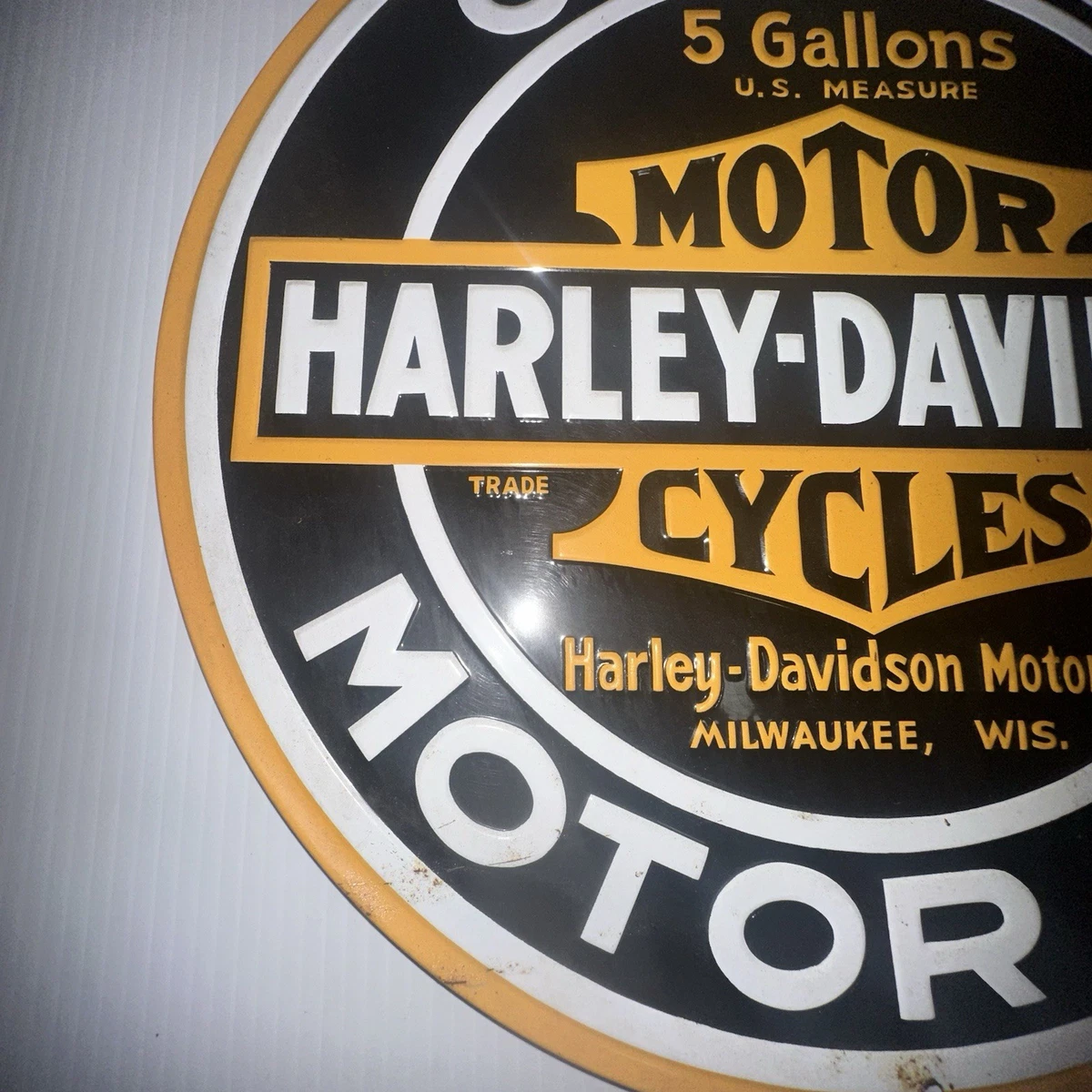 Harley Davidson Motorcycles Genuine Motor Oil 5 Gallons Sign Ande Rooney China