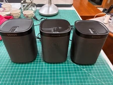 SET OF 3 SONOS PLAY 1 SPEAKERS - BLACK - EXCELLENT !!!!!!!!!!!!!!!!!!!!!!!!!!!!!