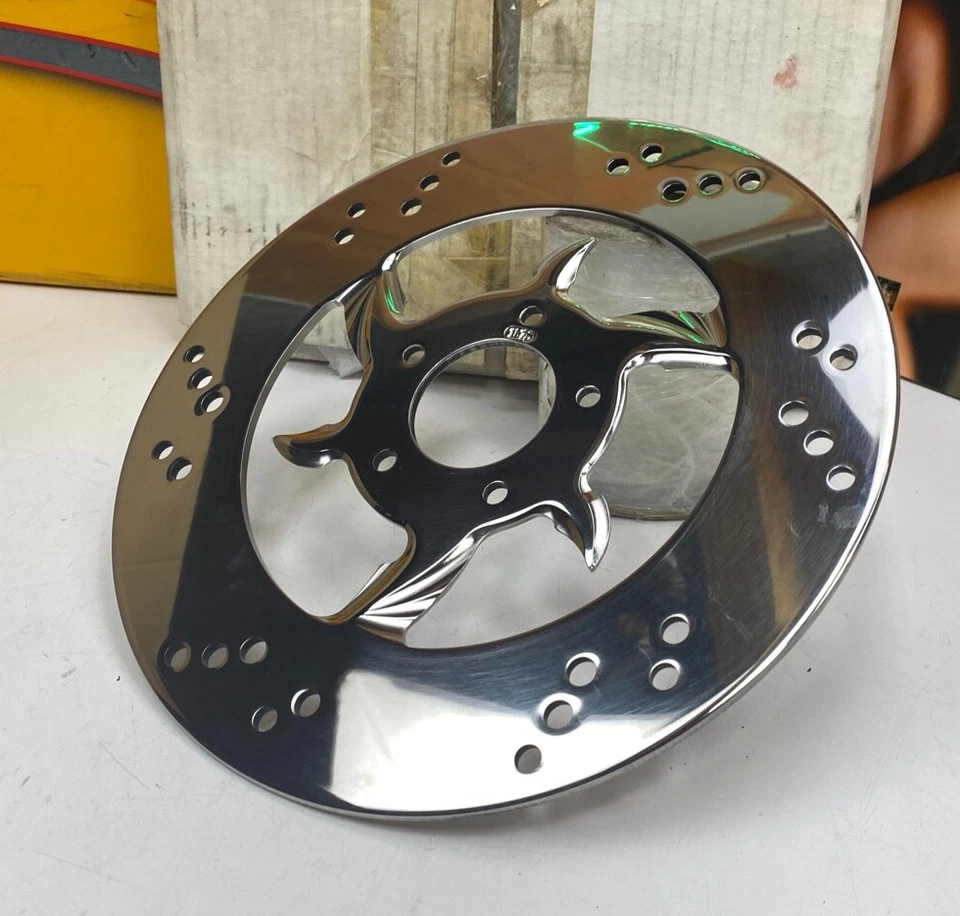 08-26 Harley Touring M8 Softail Sportster 11.8" Brake Disc Rotor Raven Front - Image 2 of 4