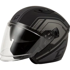 GMax OF-87 Duke Open-Face Helmet - w/LED Light - Matte Black/Grey - 2XL O1187508
