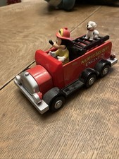 Disney Mickey Mouse Dalmation Fire Dept Engine 71 Toy Pull Back