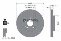 Pagid Bremsscheiben InnenbelüFtet Ø300Mm FüR Mercedes-Benz Slk R171 R170 Clk