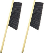 2 Pcs Hand Broom Brush, Wooden Handle Soft Bristle Cleaning Dust Brush for
