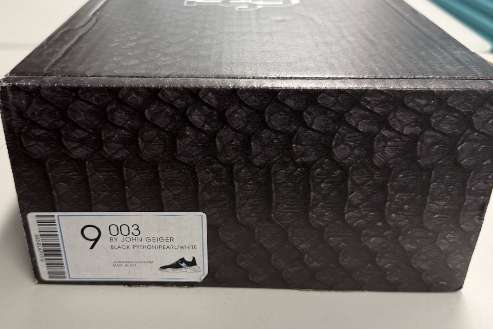 John Geiger Sneaker 003 Black Python Holographic … - image 3