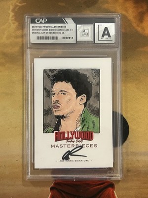 Anthony Ramos Autograph Sketch Card 1/1 Hollywood Trading Cards Masterpieces