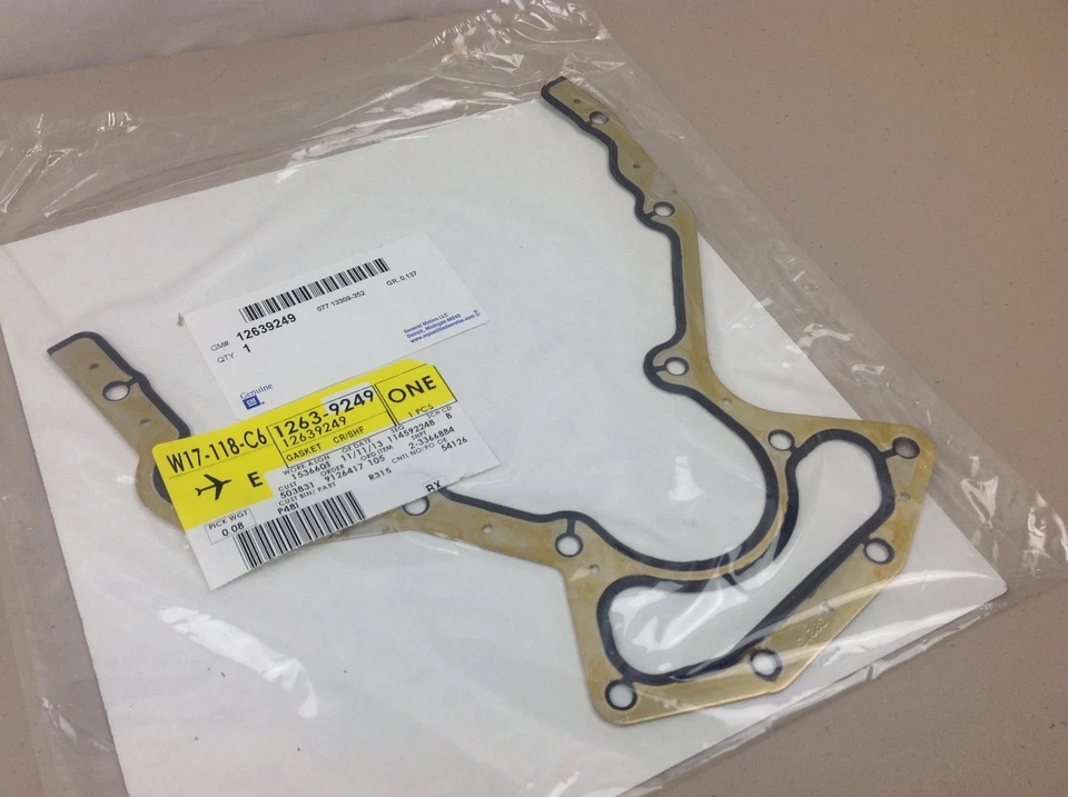 Junta de carcasa de sello de aceite trasero del cigüeñal Chevrolet GMC Cadillac Pontiac nueva OEM Foto 2 de 2