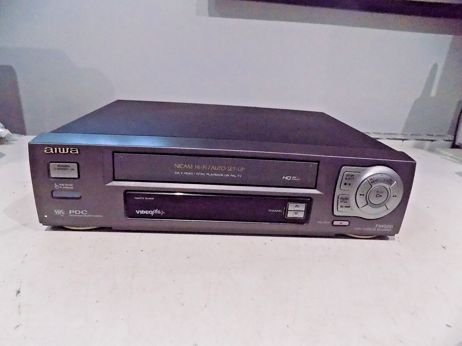 AiwaHV-FX4500KStereoVideoCassetteRecorderVHSVCRFAULTYSoldasSPARES