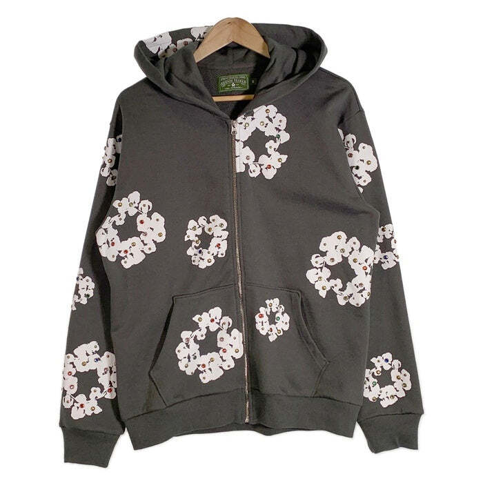 DENIM TEARS 24SS Rhinestone Cotton Wreath Zip Hoodie Sweat DENIM TEARS 24SS Rhinestone Cotton Wreath Zip Hoodie Sweat
