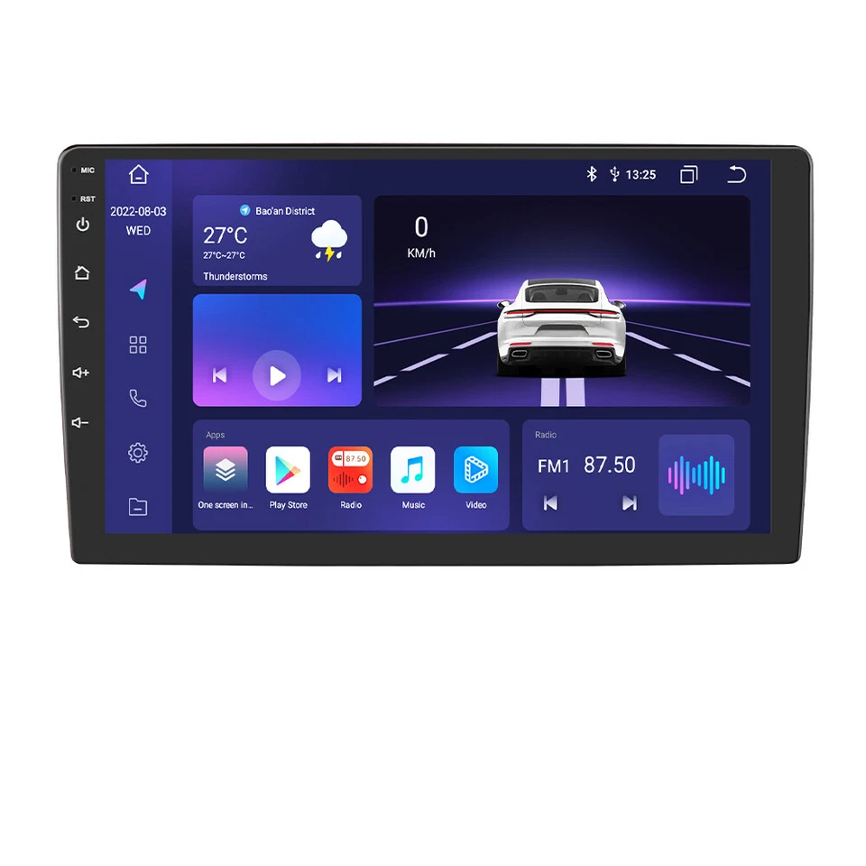 8Core 9" Android 12 Double 2Din 3+32GB Car Stereo Radio DSP WiFi GPS Nav CarPlay - Image 2 of 4