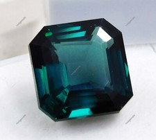 Extremely Rare Green Sapphire Square Cut 10 Ct NATURAL CERTIFIED Loose Gemstone