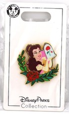 HKDL Princess Belle Rose Beauty and the Beast Floral Disney Pin