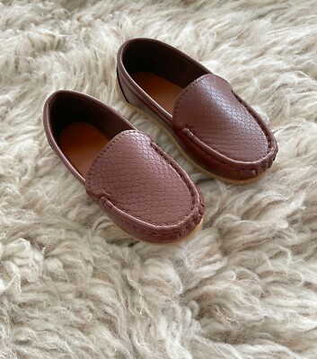 NEW Boys Formal Soft Rubber Sole Loafer Shoes, Brown, Black, size 8.5/9/10/11/12
