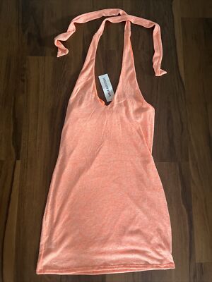NWT Urban Outfitters Medium Jordan Halter Neck Mini Dress Orange Terry cloth | eBay NWT Urban Outfitters Medium Jordan Halter Neck Mini Dress Orange Terry cloth | eBay