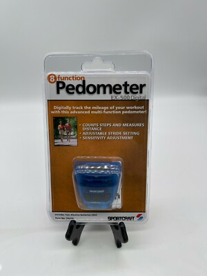 Sportcraft EX 500 Digital 8 Function Pedometer 05416 - New & Sealed