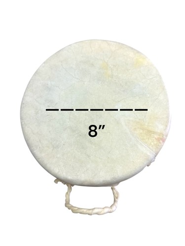 ONE 8" x 8" RAWHIDE CEREMONIAL DRUM, RAWHIDE , DRUM CIRCLE , CRAFTS , DANCE - Picture 3 of 4