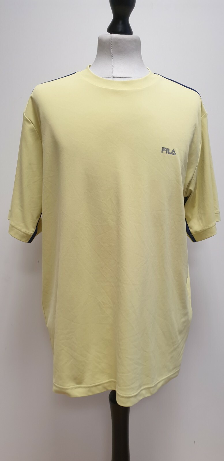 PP998 T SHIRT SPORTIVA GIROCOLLO UOMO FILA GIALLA MANICA A S UK L EU 54