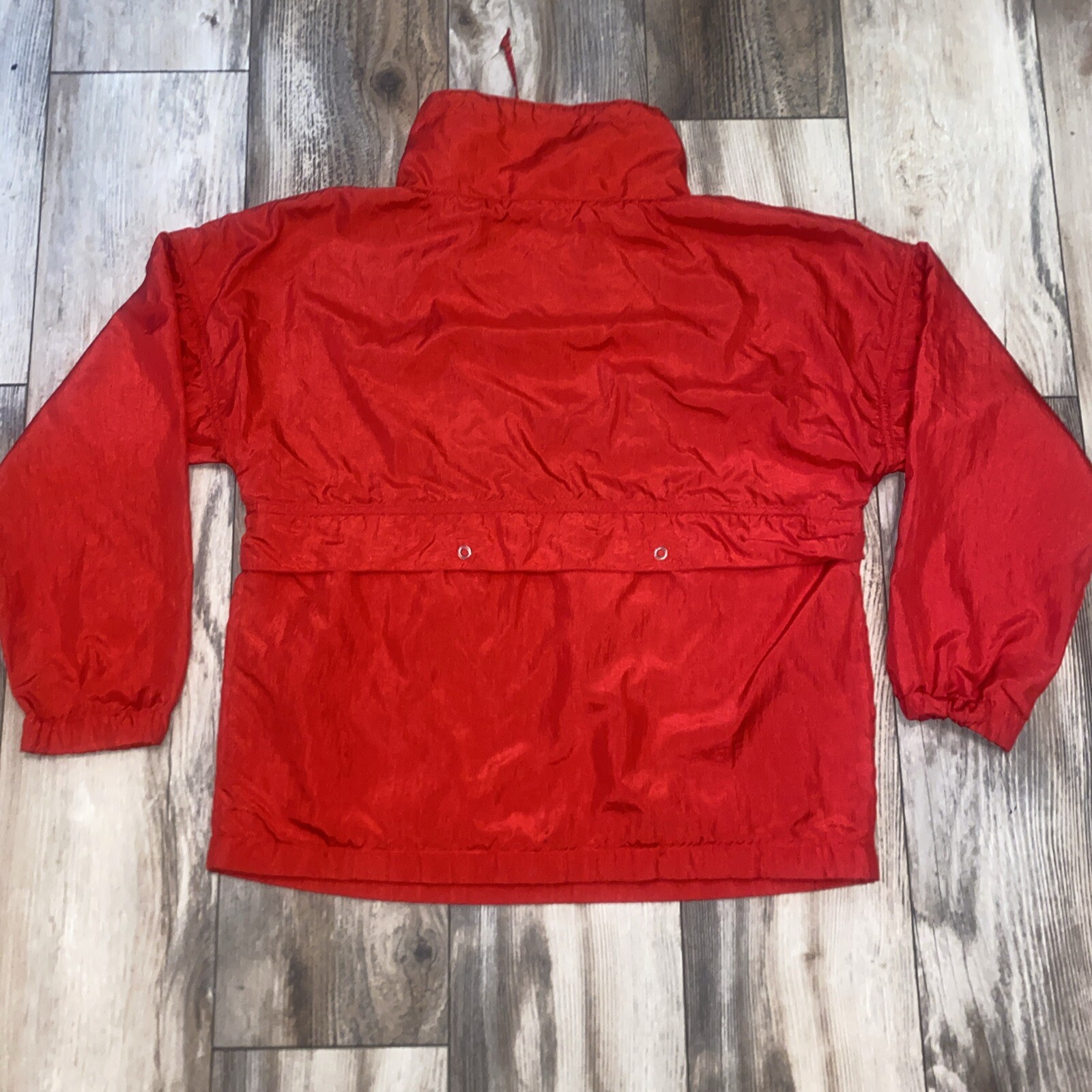 Adidas 90s Size Medium Solid Red Front Pouch Wind… - image 14