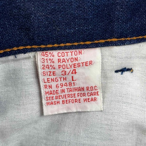Vintage Corinna-Totti Blue Stretch Denim Jeans Girls 3/4 Dark Wash Canvas NWT - Picture 8 of 8